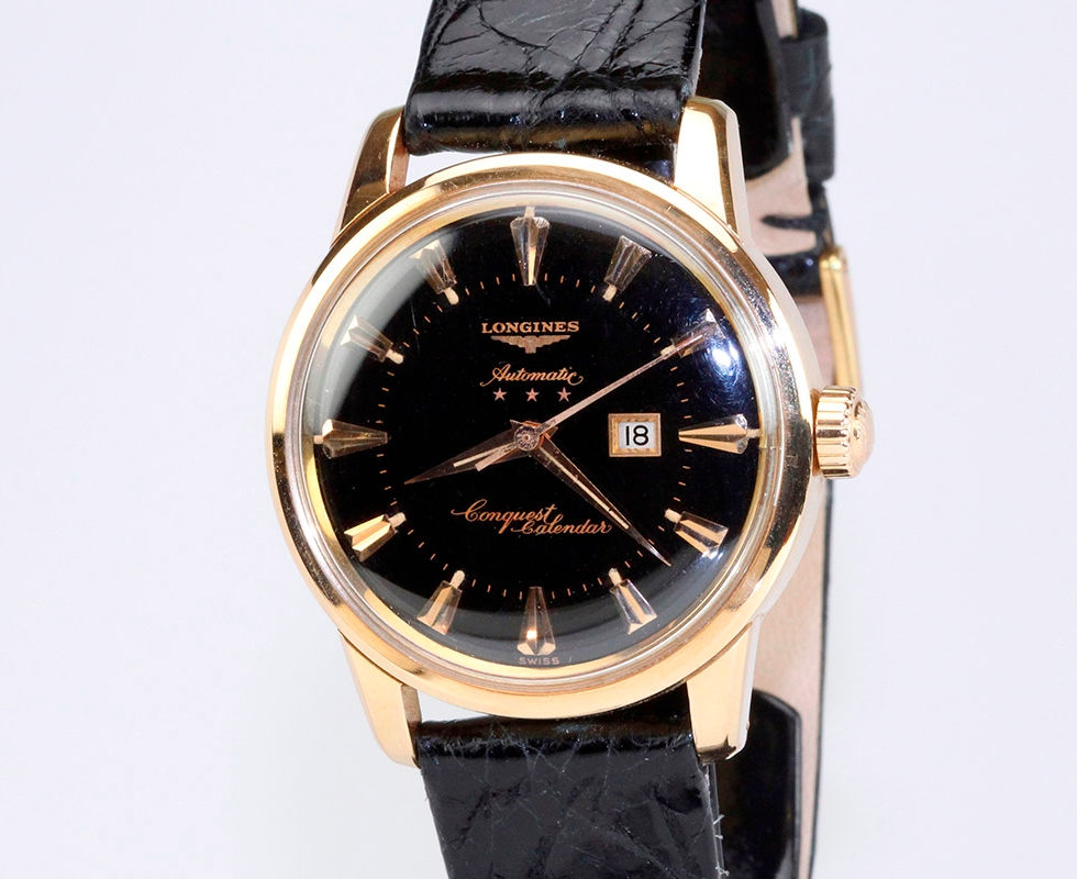 1950's 18K Gold Longines Conquest Calendar Watch