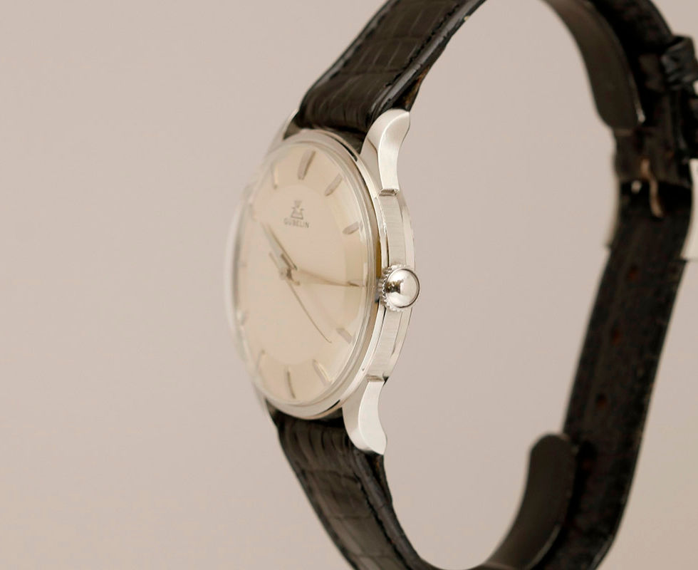 Gubelin Stainless Steel 1960's NOS Dress Watch