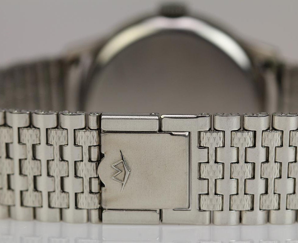 Bracelet Of 1940's Movado Cronoplan Stainless Steel Vintage Wrist Watch