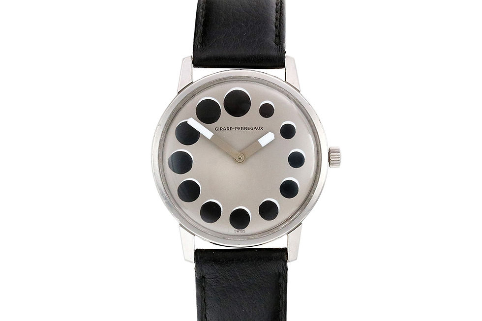 1960's Girard Perregaux 'Lunar Dot Dial' Stainless Steel Wrist Watch Ref. 9034BB