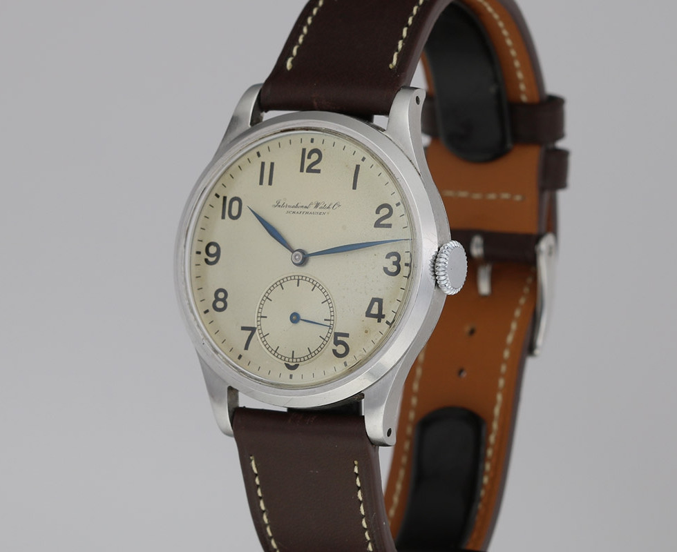 1940's IWC Stainless Steel Vintage Dress Watch