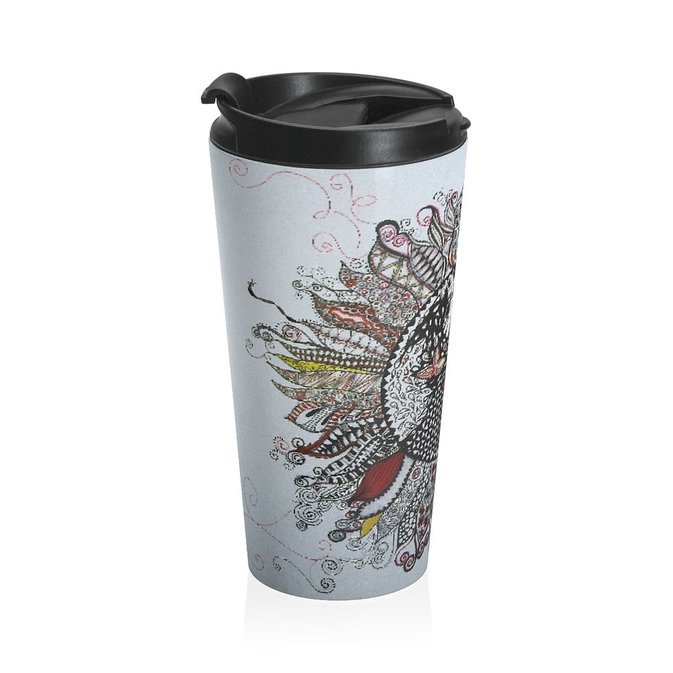 Thumbnail: Tumbler Mug Stainless Steel 15oz | Mandala Sunrays