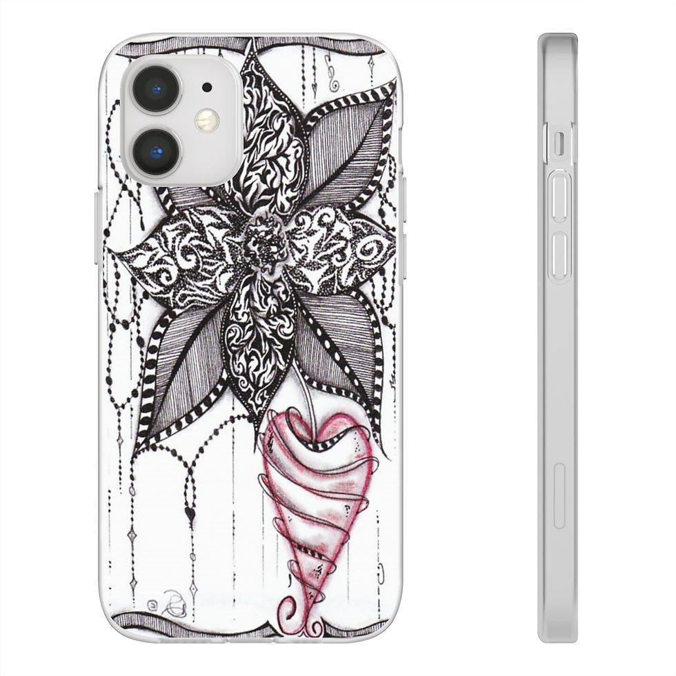 Thumbnail: iPhone Cases | Zen Red Heart Flower