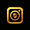 instagram icon gold classy with black background