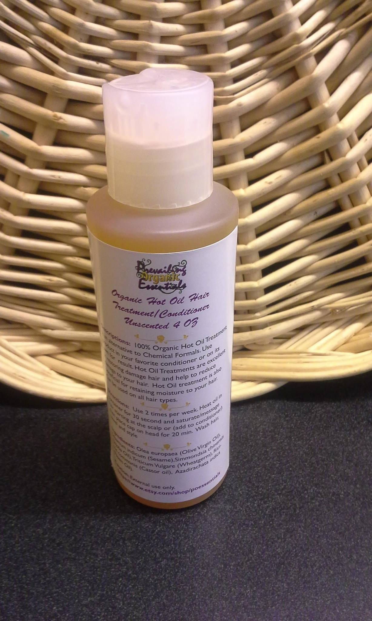 Organic Hot Oil Hair Treatment Conditioner 4 OZ