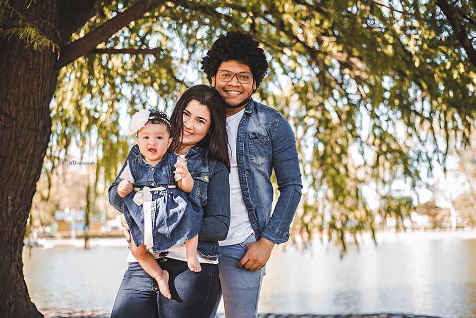 Fotografia familiar en los lagos de Palermo