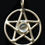 Thumbnail: S.Silver  1" Hand Woven Pentacle Gemstone Pendant
