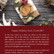 Happy Holidays from TeamCRC!