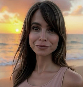 Outdoor therapy in Kona with Dr. Salvia Artman, photographed by the ocean at sunset.
