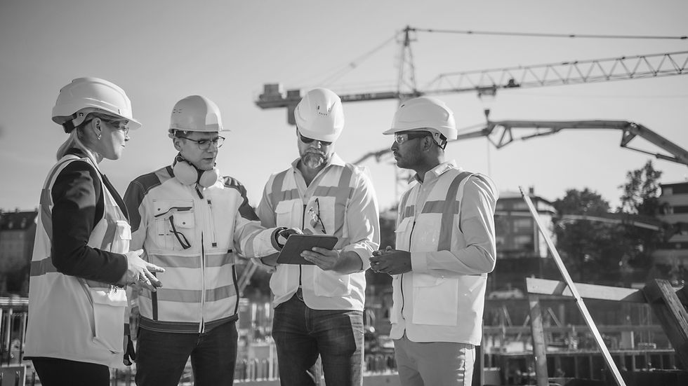 Meeting at construction site