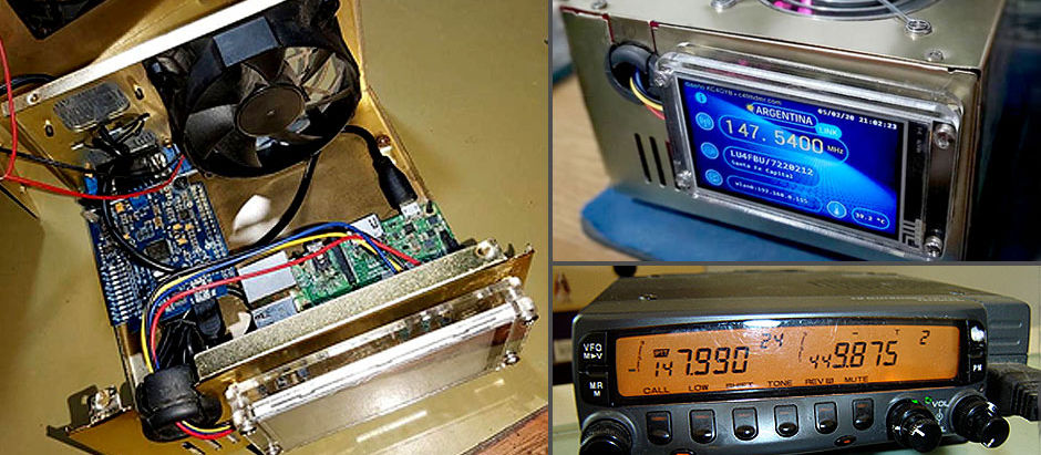 Construcción de NODO digital MMDVM para los modos C4FM, DMR, D-Star, NXDN, M17, P25, etc. utilizando un radio analogico Kenwood TM-733A, Raspberry Pi 3 y una Tarjeta STM32-DV-USB, por LU4FBU.