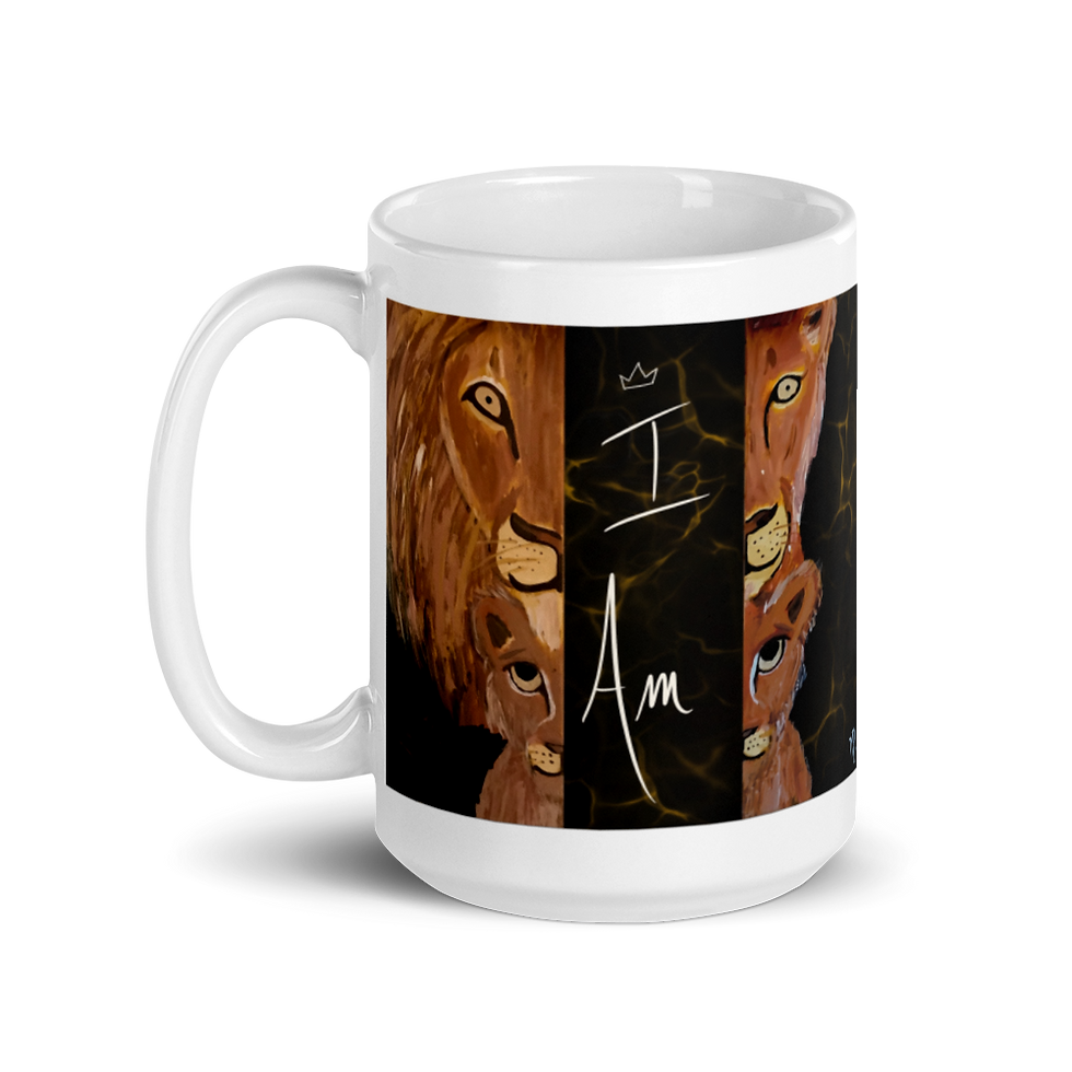 Thumbnail: "I Am - Lions #2" Glossy mug
