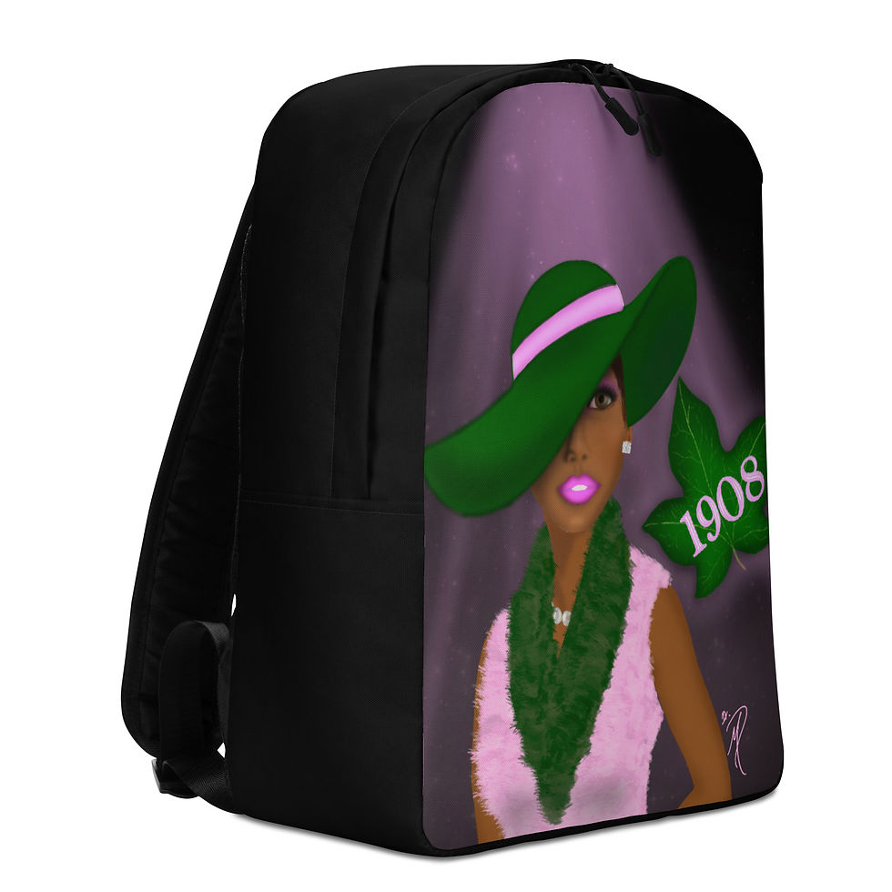 Thumbnail: "Pretty Pink Lady" Backpack - Black