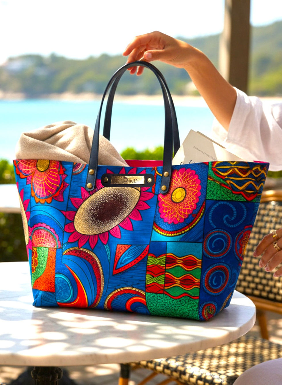 Unieke Bloemendaal Wax XXL tas