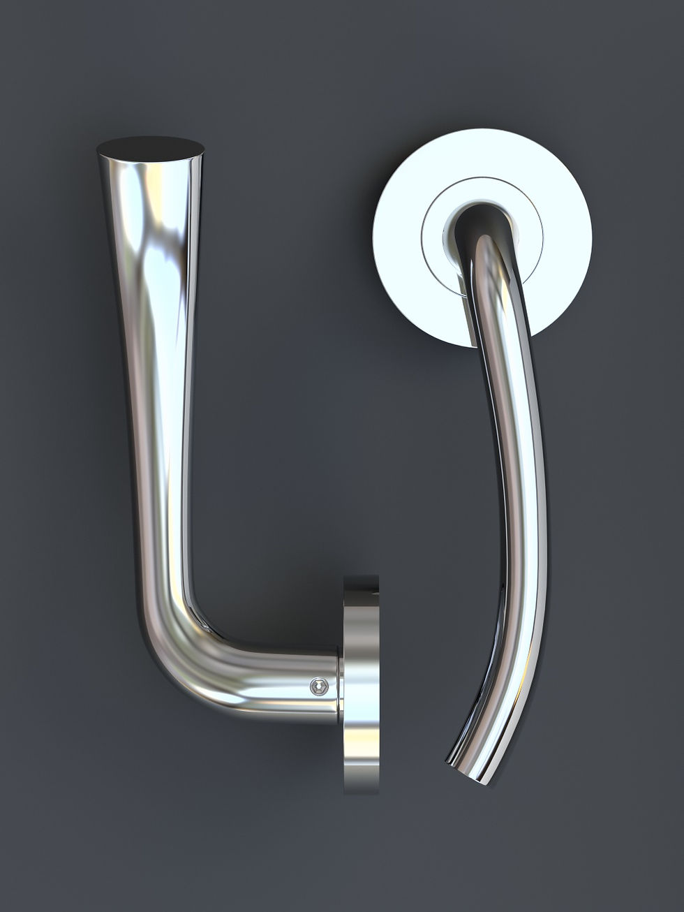Thumbnail: Celestria Door Handle Set | Polished Chrome