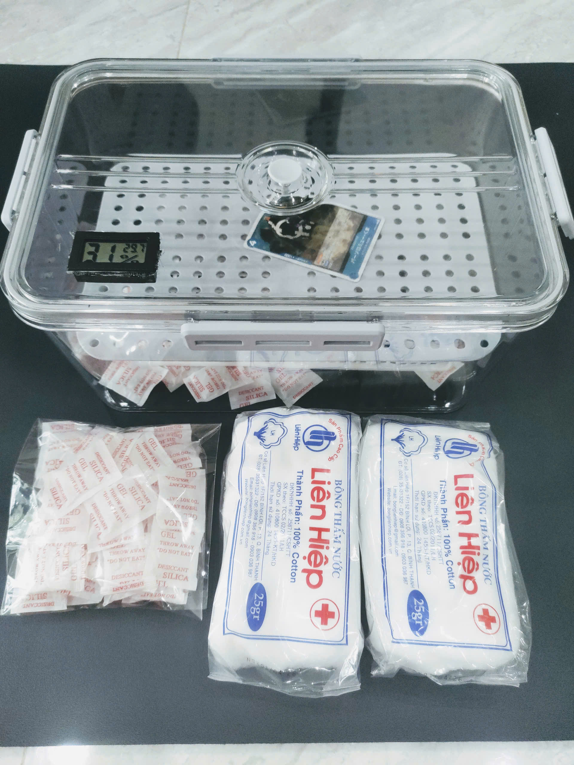 TCG Humidity Chamber 32x23x15cm | Hộp Cách Ly Độ Ẩm Cho Card TCG | Cấp Ẩm