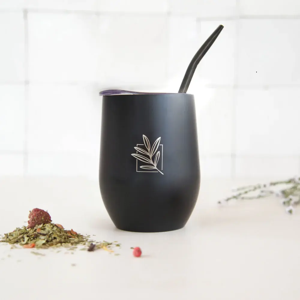 Calebasse noire & sa bombilla