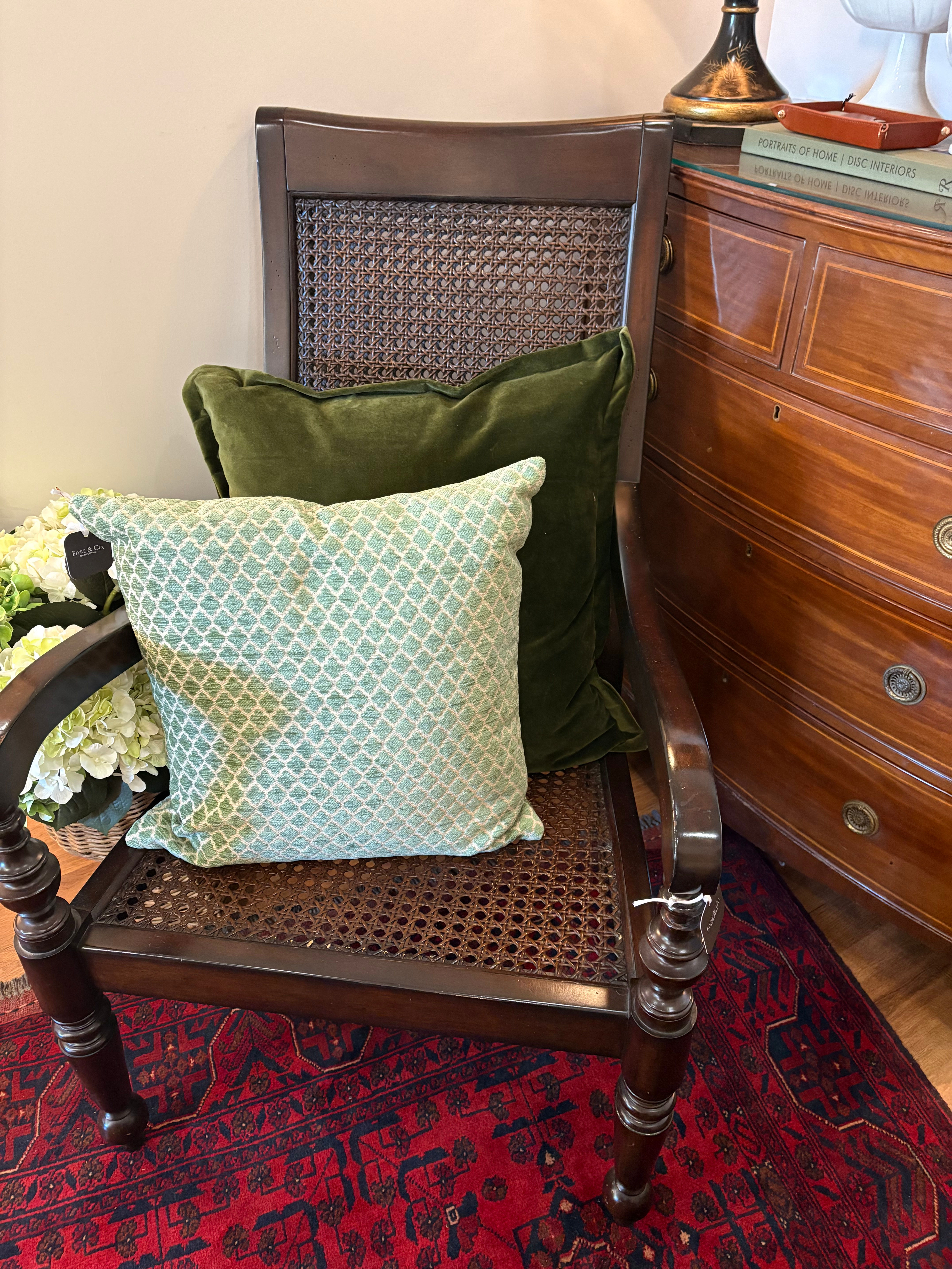 Vintage Cane Campaign Chair