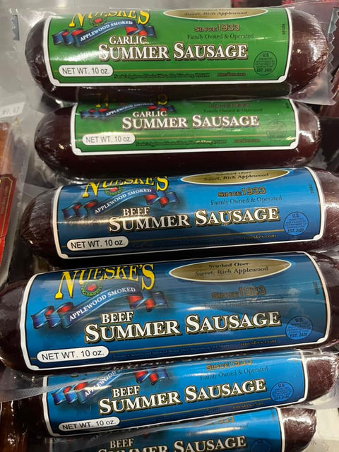 Hammen Family Orchard & Winery Gift Shop meat variety in cooler.