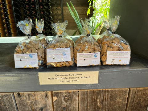 Hammen Family Orchard & Winery Gift Shop dog treats made with apples from the orchard.