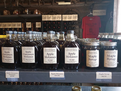 Hammen Family Orchard & Winery Gift Shop homemade maple syrup