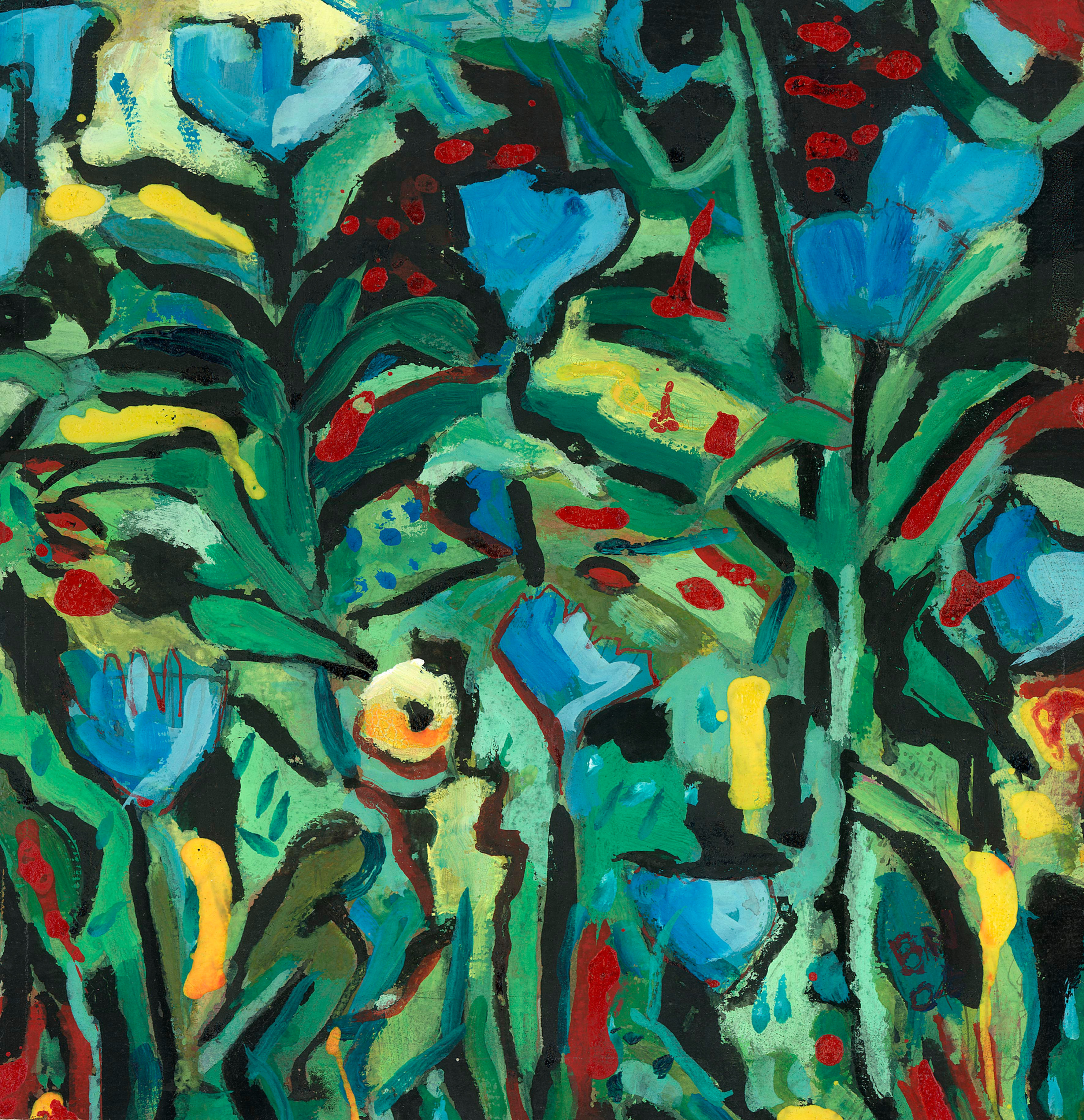 Summer Garden - 24 x 26 picture size - Mounted