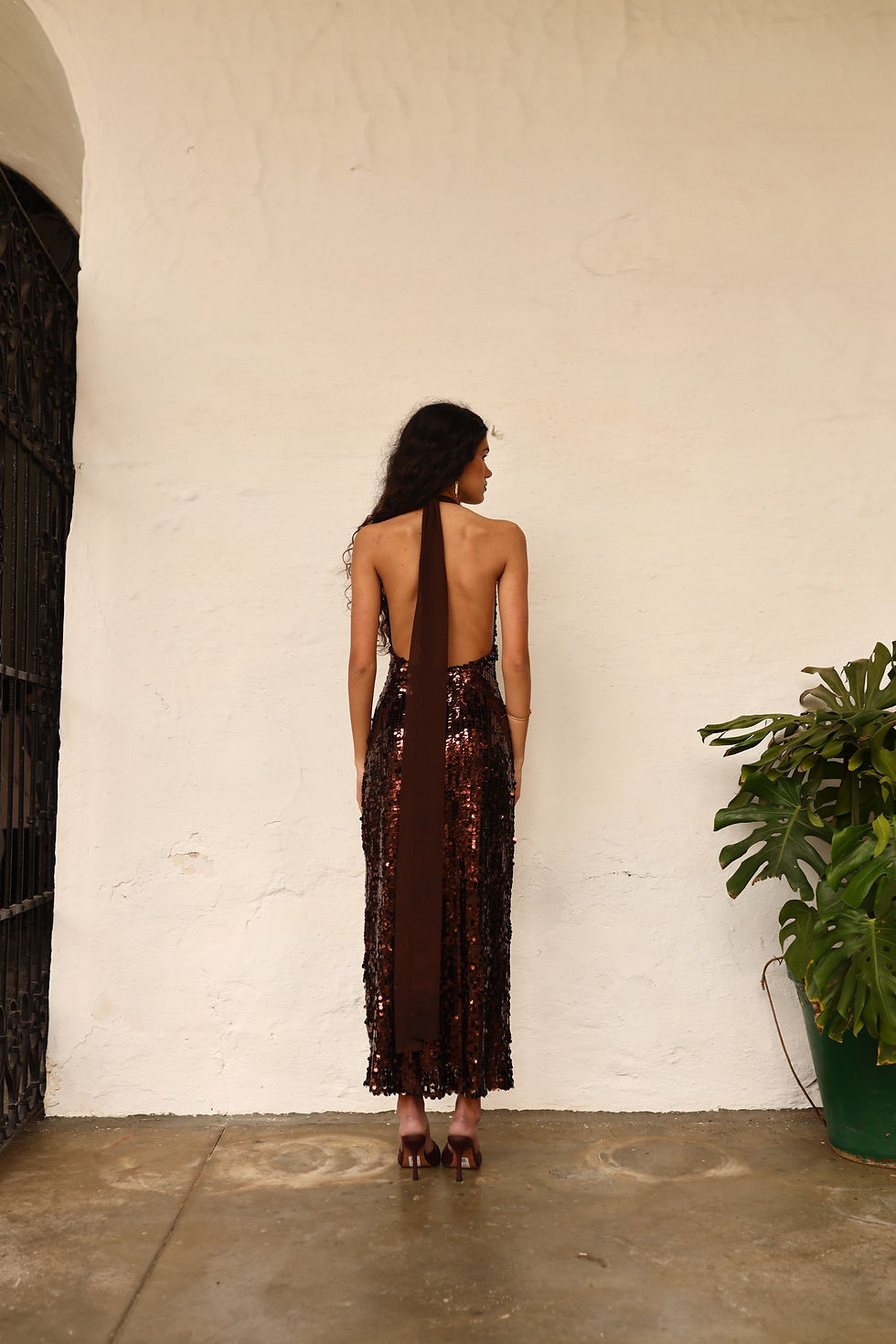 Thumbnail: EL PASO DRESS * Brown Sequin Version 
