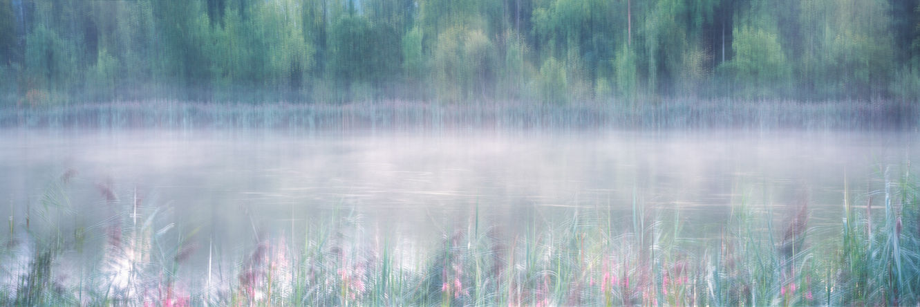 AQUORA Wasser Spiegelung Wald analog Fine Art ruhig“