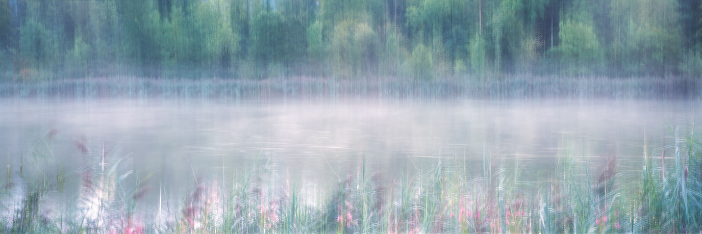 AQUORA Wasser Spiegelung Wald analog Fine Art ruhig“