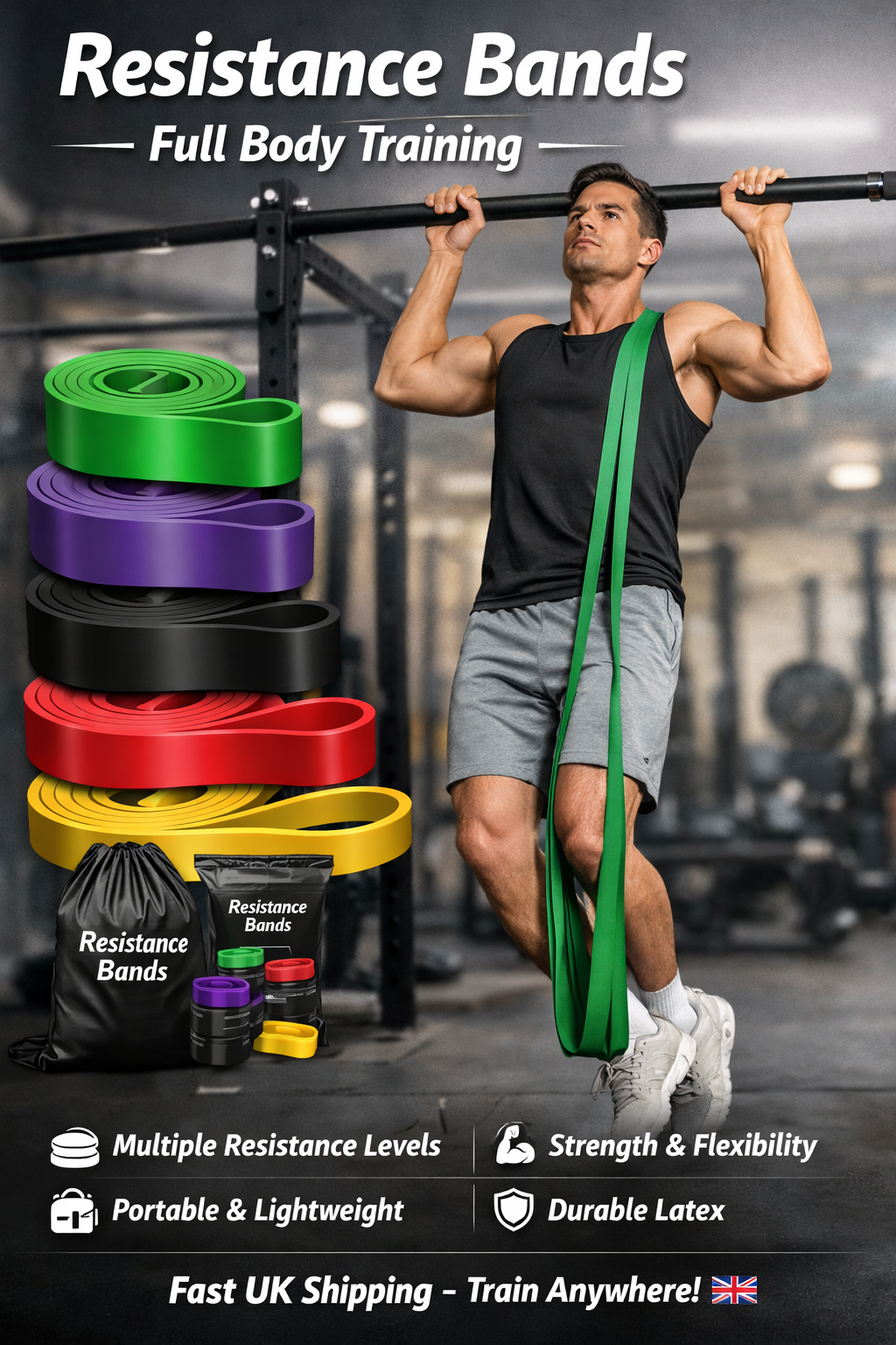 Adjustable Resistance Bands Set - Home Workout