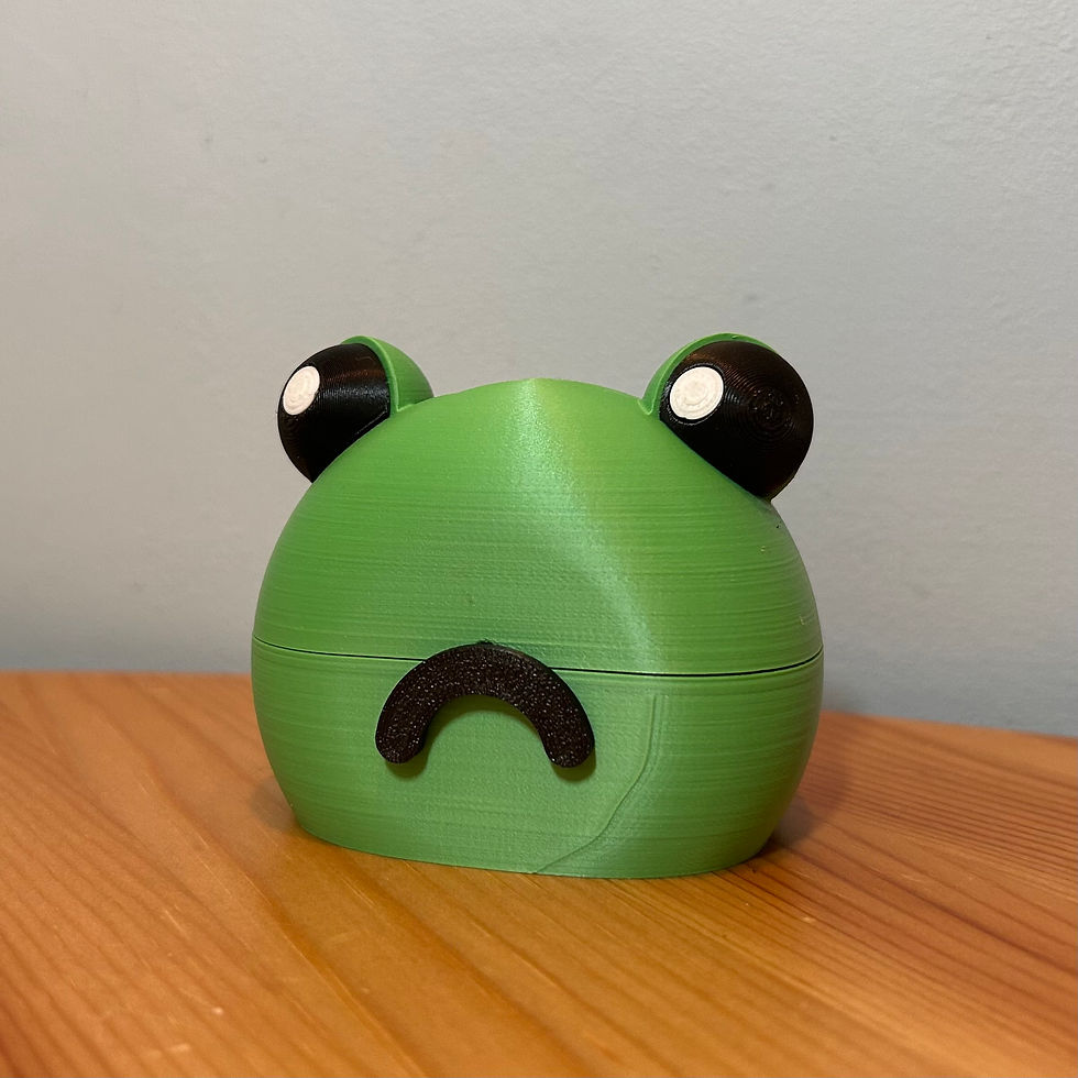 Sad Frank the Frog without Pen