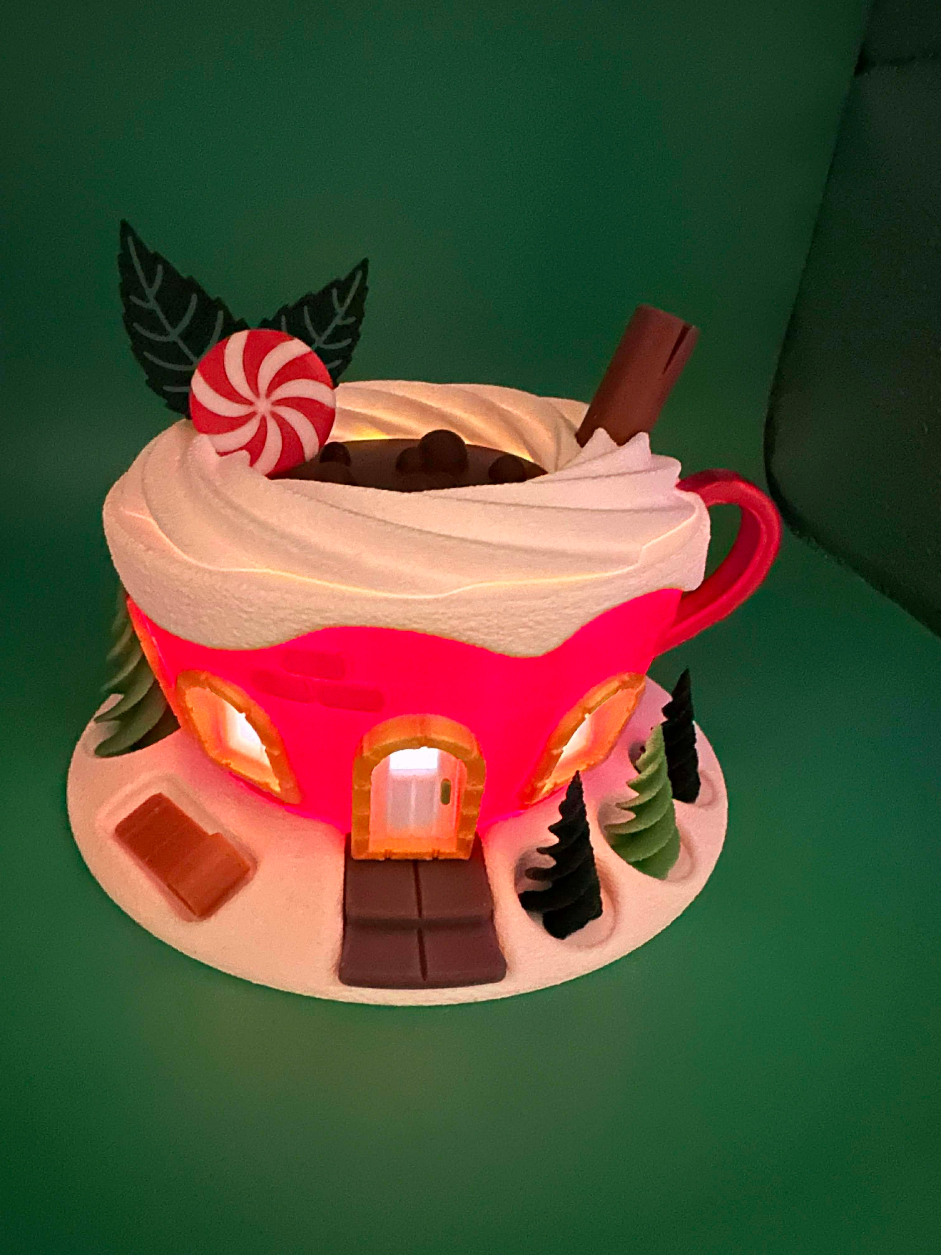 Light-Up Cocoa Cup House 
