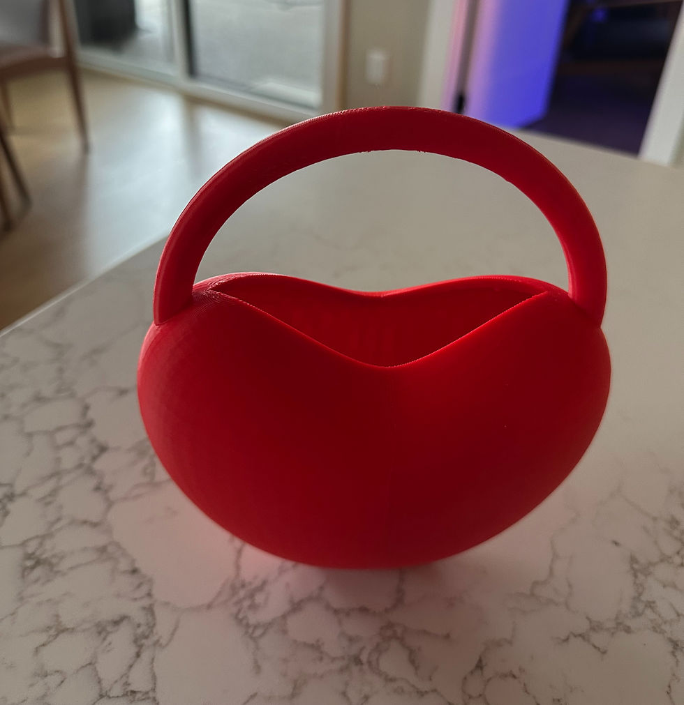 Thumbnail: Valentine Heart Basket with Handle