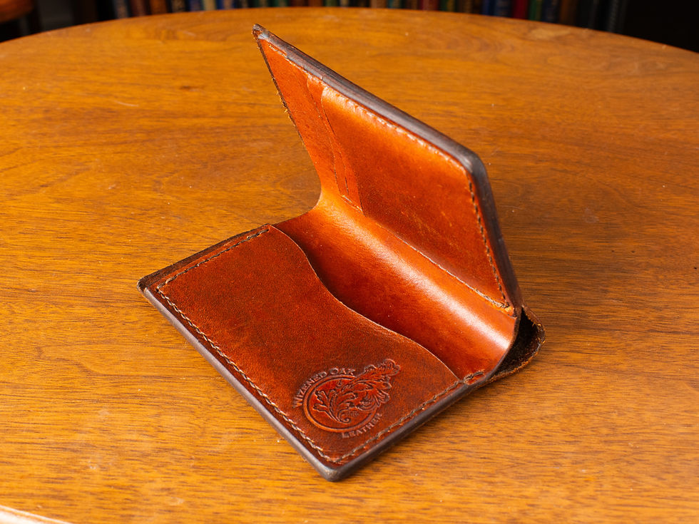 Thumbnail: Vertical Bifold Wallet - Hand Stitched