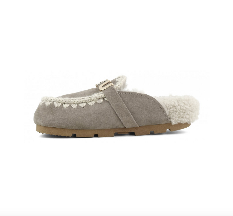 Mou Boots winter bio slide - big letter logo ciabatta