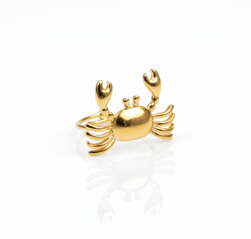 Anel Golden Crab