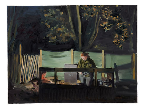 LOWRES_Study for Mud Kitchen, Little Bugs_2024_Oil on paper_46 x 61cm.jpg