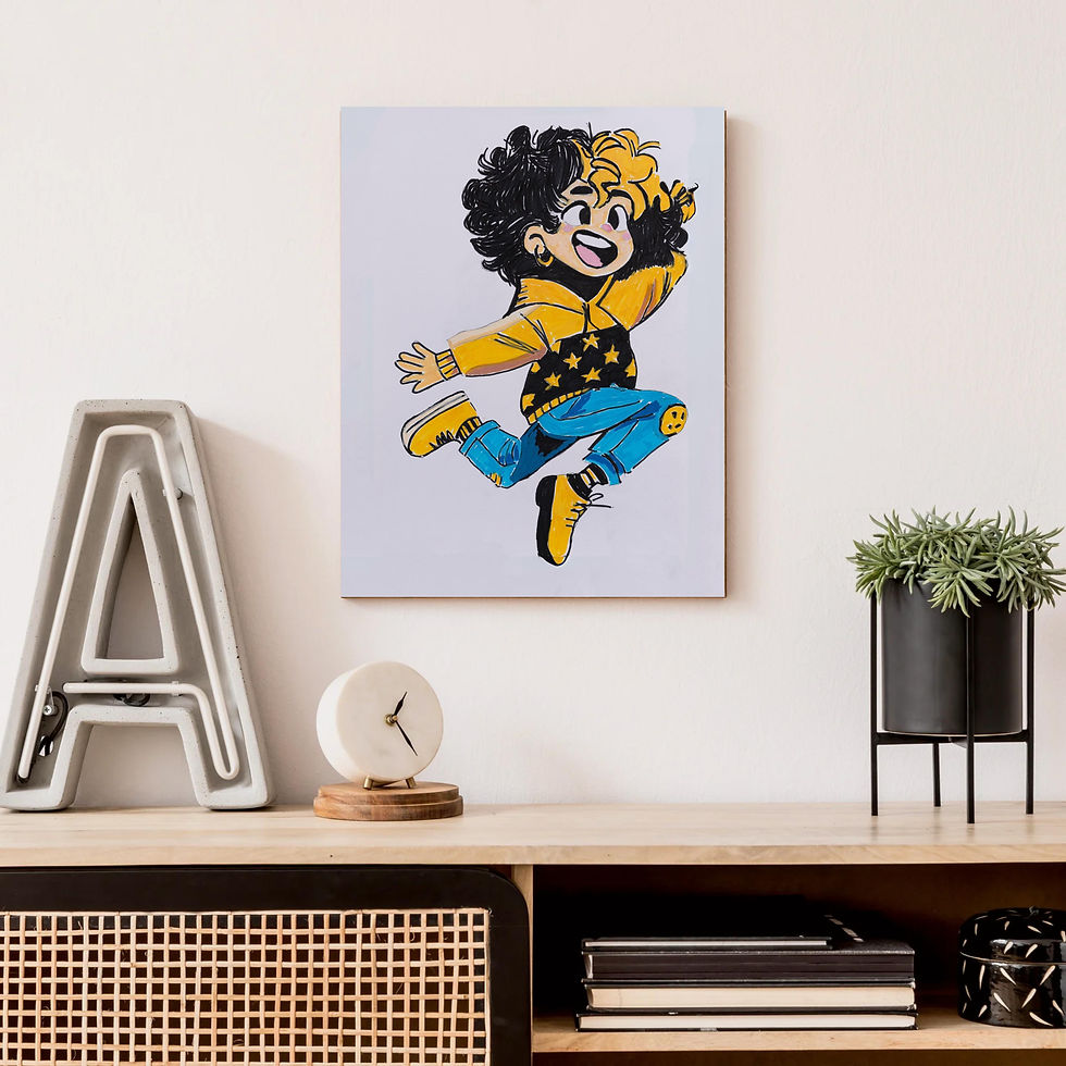 Joyful Jump Canvas Wall Modern Artwork - VL