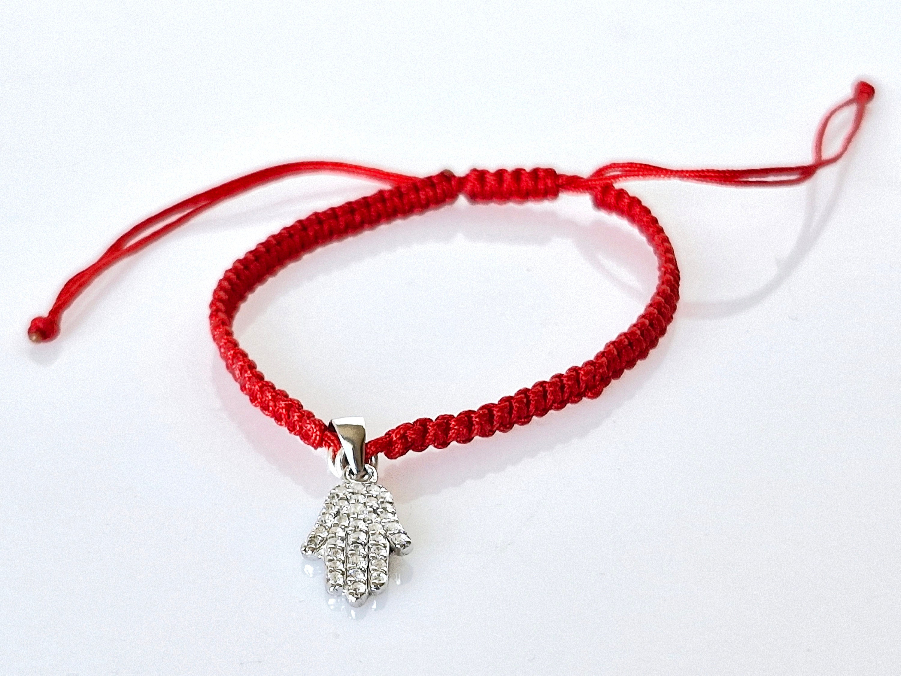 Einat Sandberg Jewelry | צמיד מקרמה עם חמסה מכסף משובצת זירקונים מכסף עבודת יד אמן ישראלי