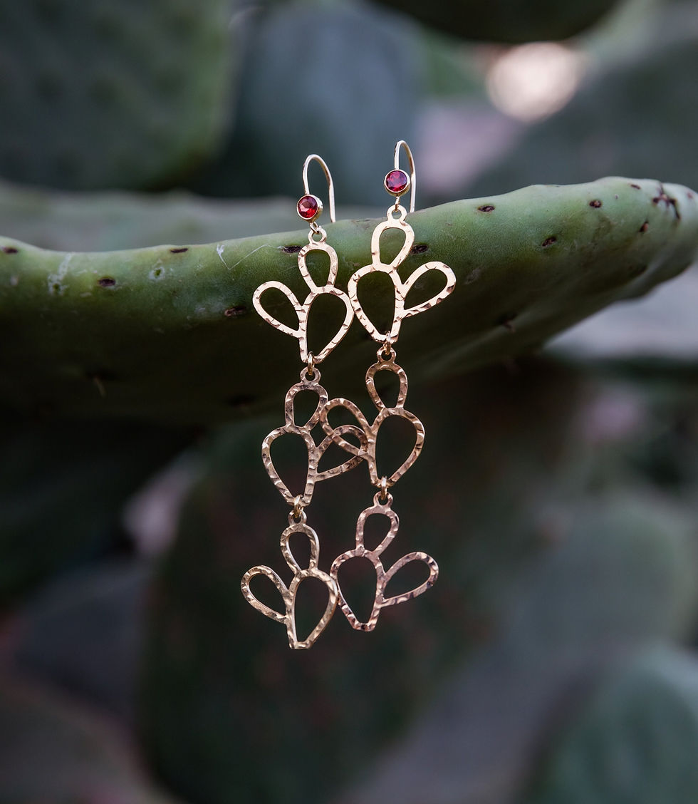 Thumbnail: Vered Lederman | Chandelier Garnet Cactus Earrings