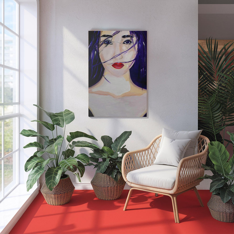 Asian Female Portrait Canvas - VL