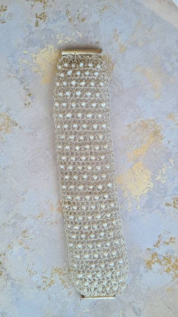תמונה ממוזערת: Einat Sandberg | Silver Pearls Cuff Bracelet