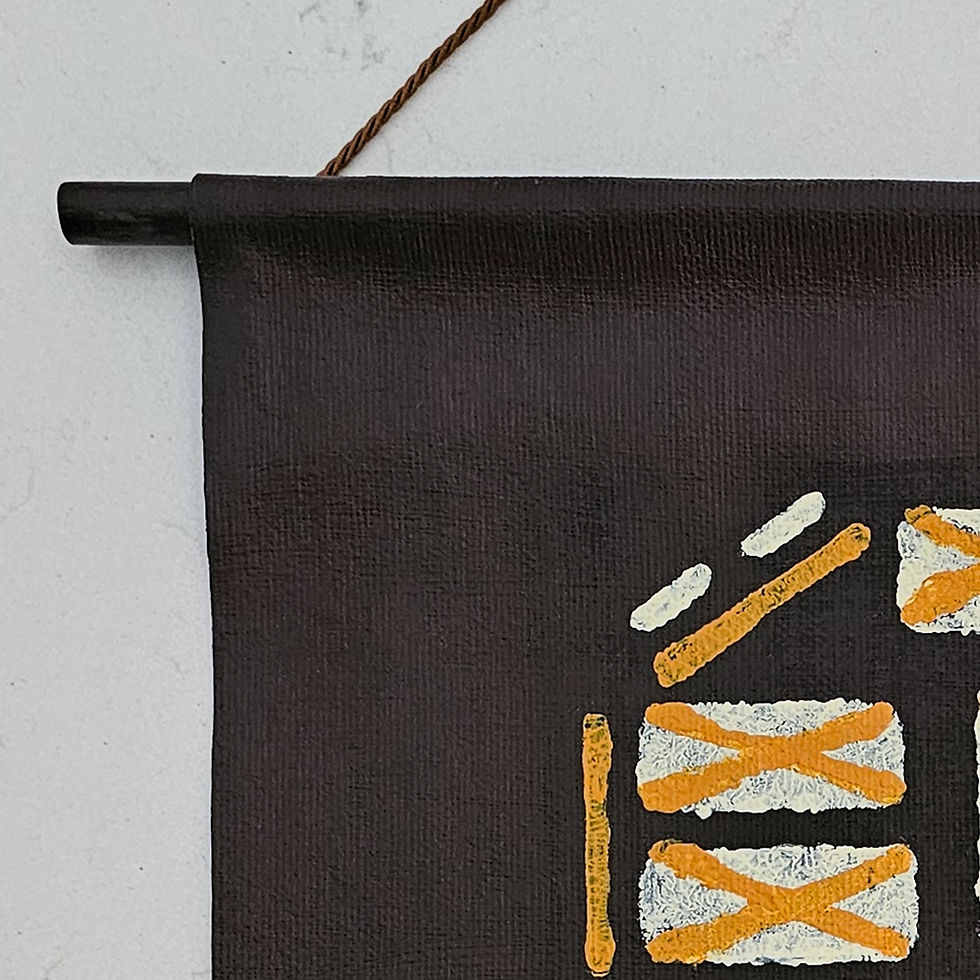 Thumbnail: Small original work in a rustic boho style to hang on the wall -VD