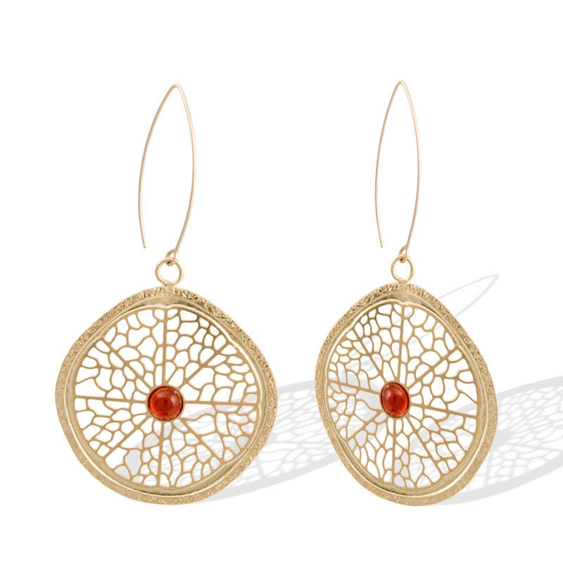 תמונה ממוזערת: Vered Lederman | Green Agat Gemstone Earrings