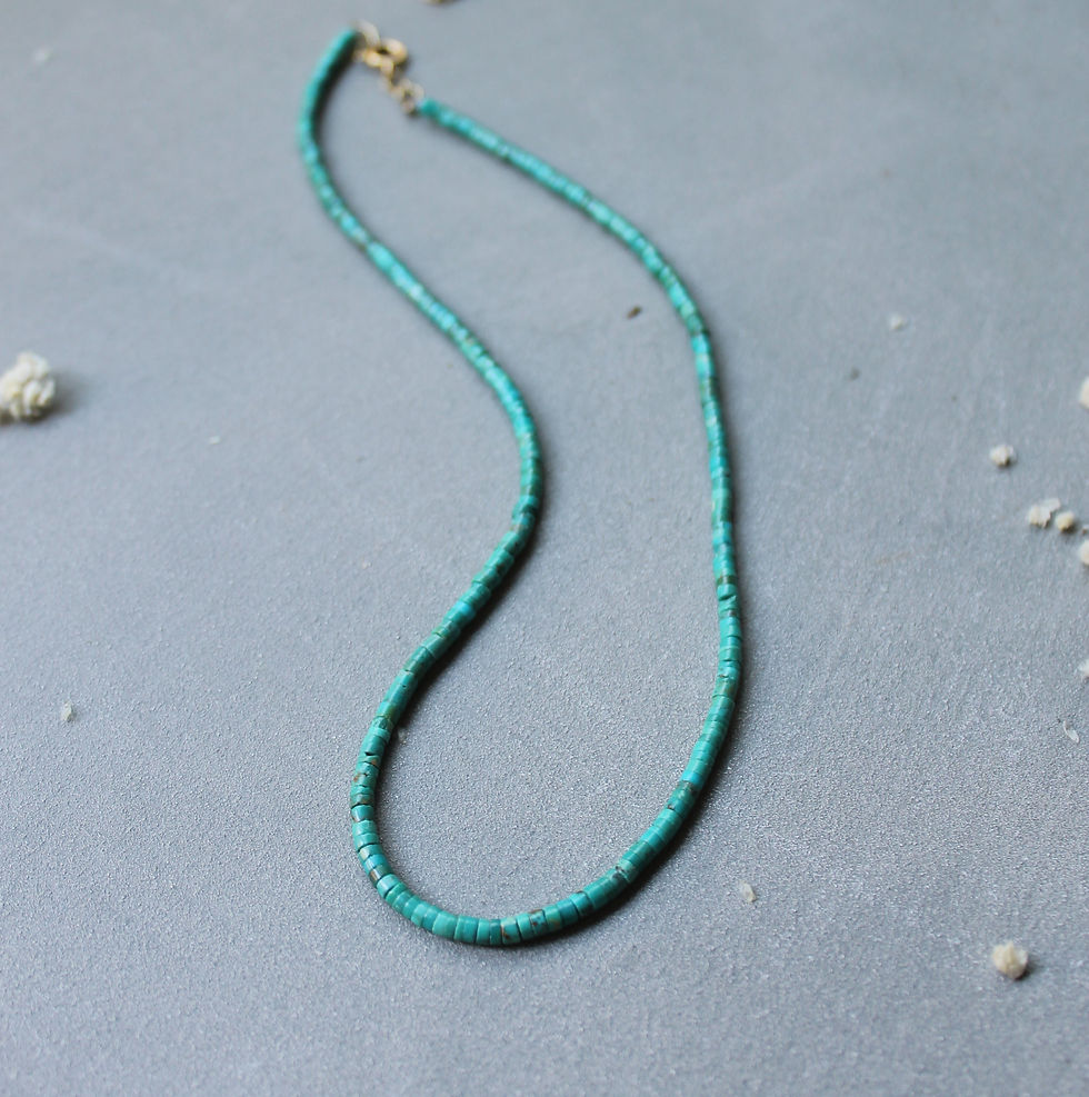 Thumbnail: OL - Turquoise Stone Necklace
