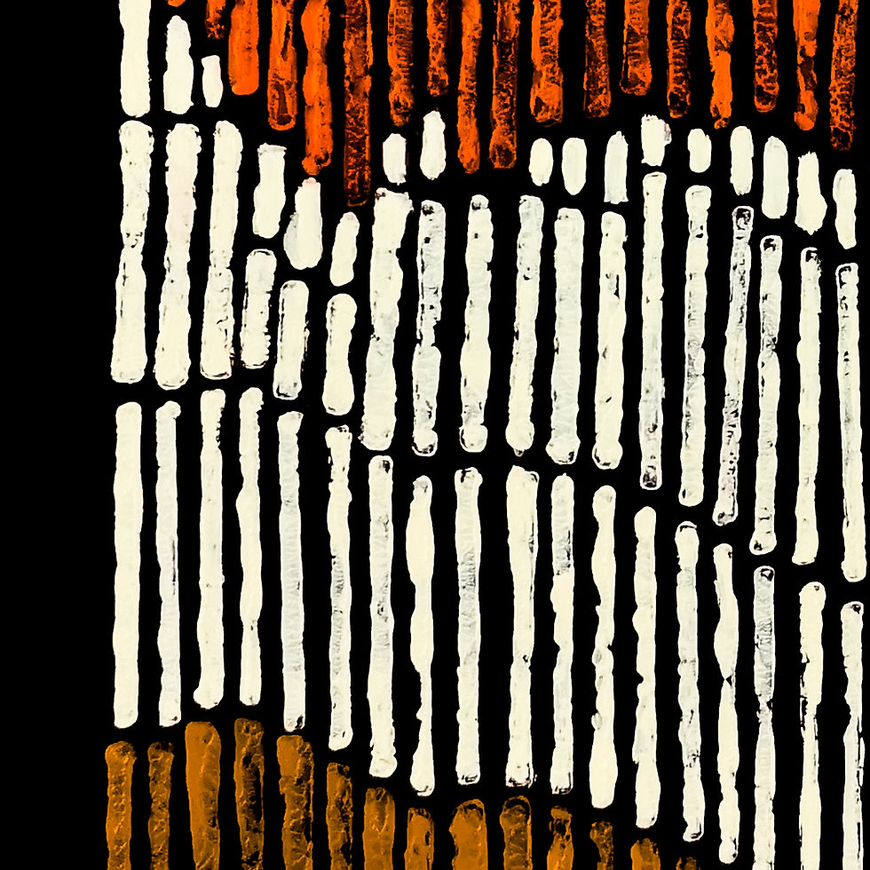 תמונה ממוזערת: Art by Vered | Large Tribal Wall Art: Cozy Block Print Canvas Print