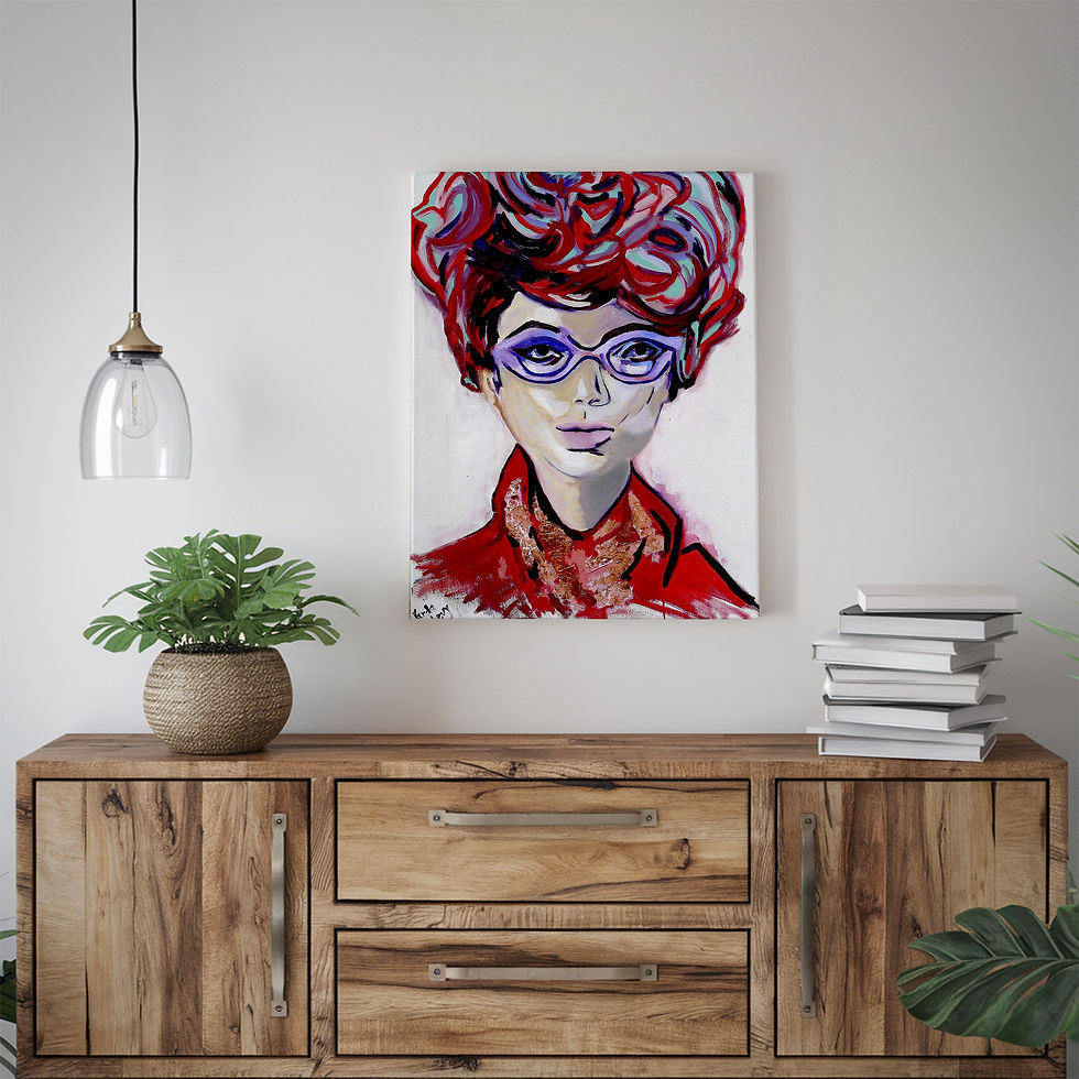 Abstract Woman Canvas Feminine Portrait - VL