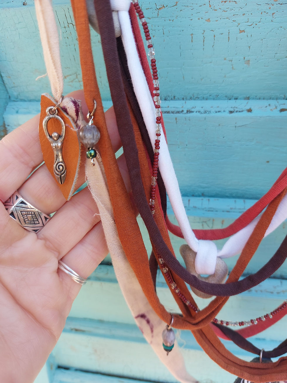 תמונה ממוזערת: Handmade fabric necklace