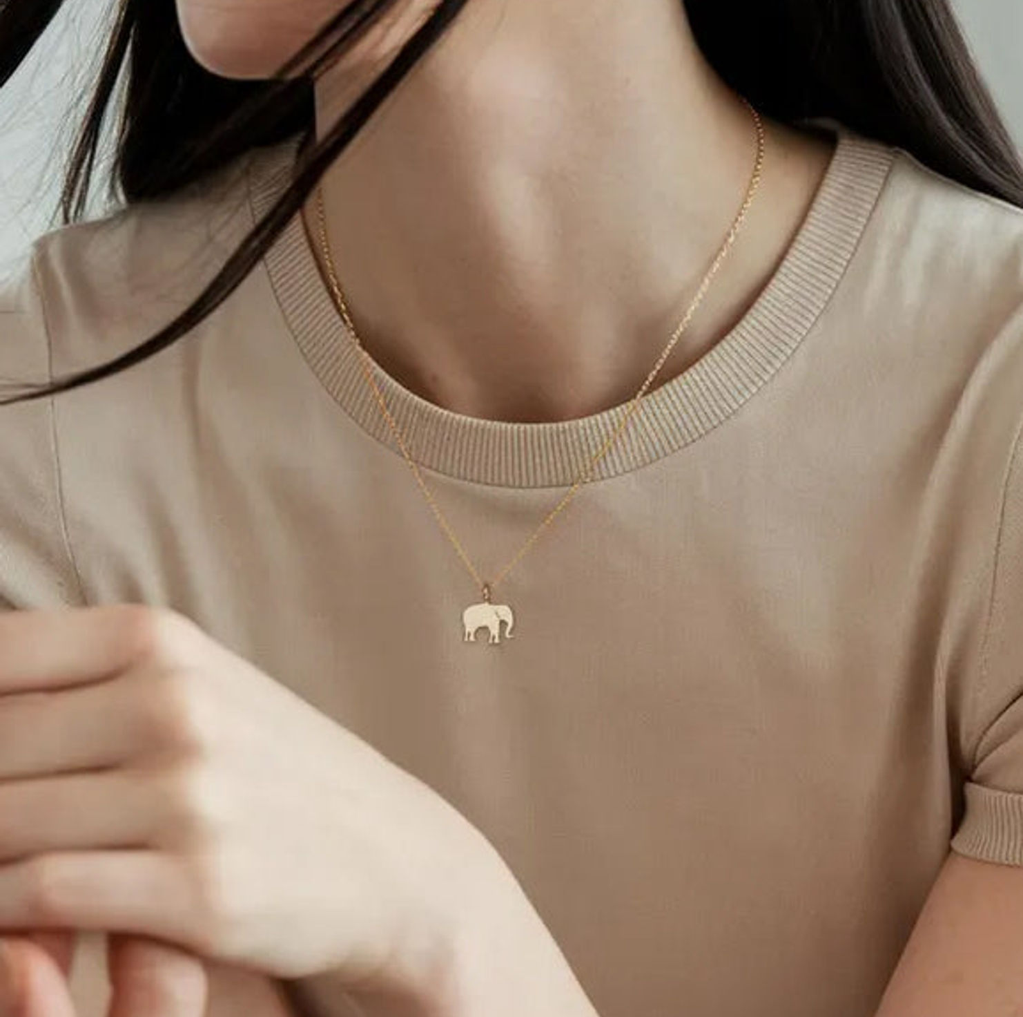 OL - שרשרת עם תליון פיל