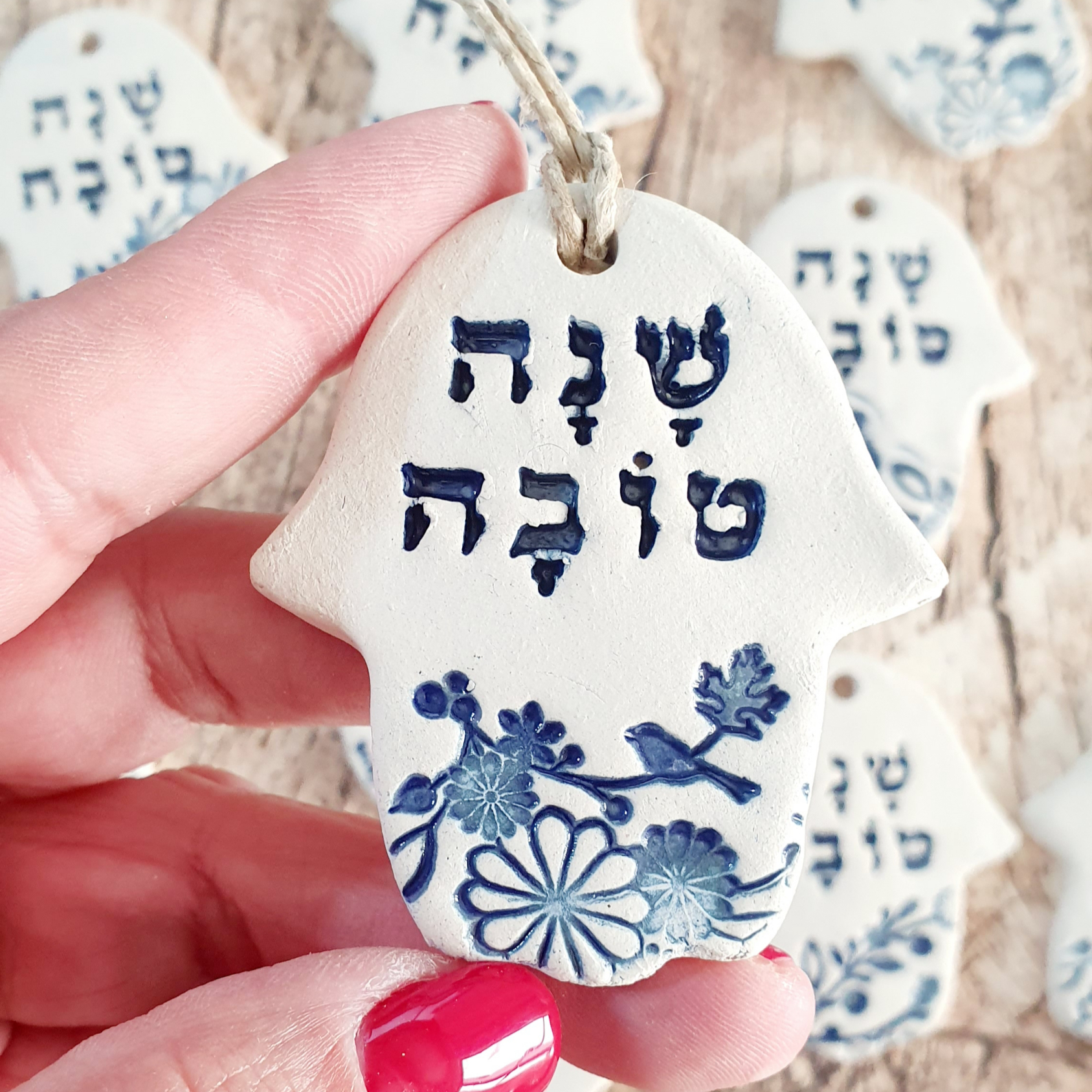 אורלי פיטל | חמסה מקרמיקה עם מילת השראה : שנה טובה - OP